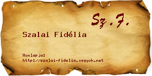 Szalai Fidélia névjegykártya